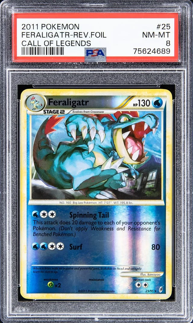 2011 Pokemon Call Of Legends Reverse Foil Feraligatr #25 card image