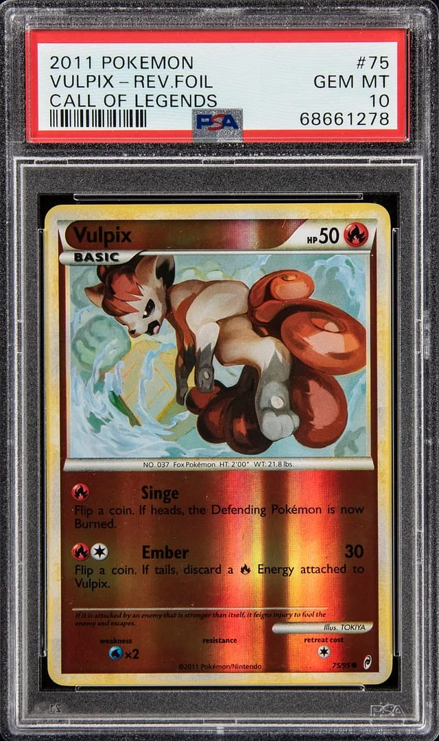 2011 Pokemon Call of Legends Reverse Holofoil Vulpix #75 card image