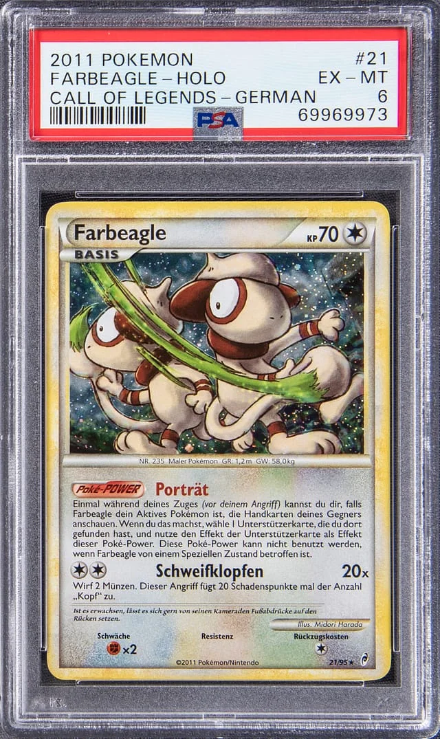 2011 Pokemon German Call of Legends Rare Holofoil Farbeagle #21 card image