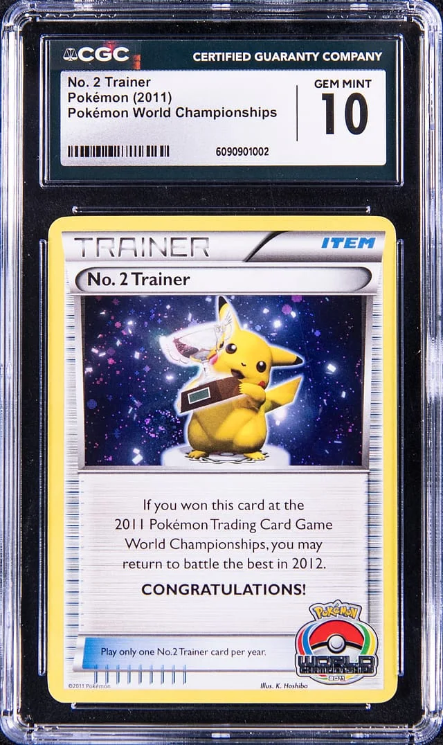 2011 Pokemon World Championships No. Trainer Pikachu Trophy #2 card image