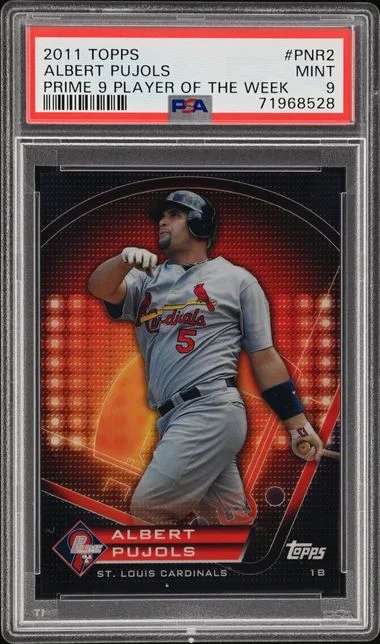 2011 Topps Albert Pujols Prime 9 Player Of The Week #PNR2 card image