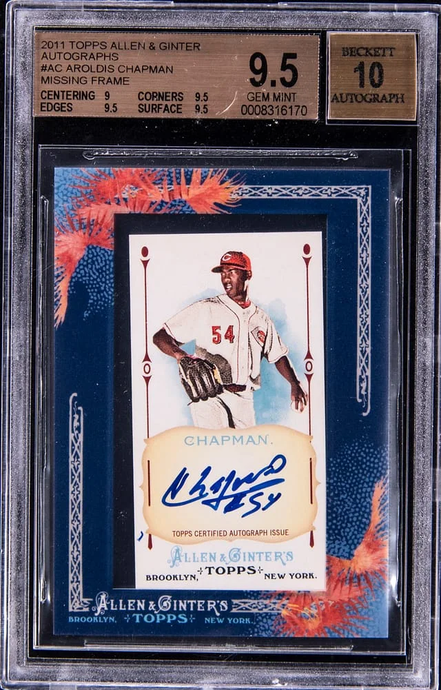 2011 Topps Aroldis Chapman All-Star Support Autographs Missing Frame #AC card image