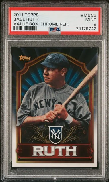 2011 Topps Babe Ruth Value Box Chrome Refractor #MBC3 card image