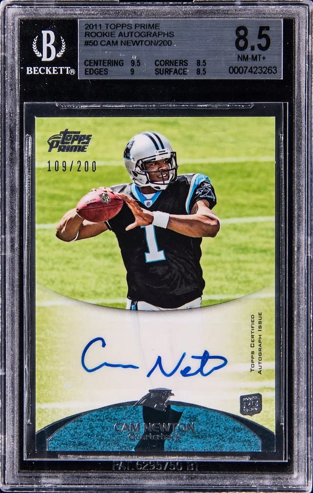 2011 Topps Cam Newton Prime Autograph #50 card image