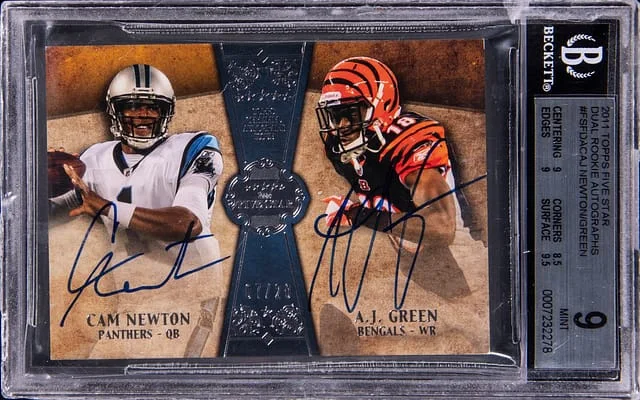 2011 Topps Cam Newton/A.J. Green Dual Five Star Dual Autographs #FSDA-CAJ card image