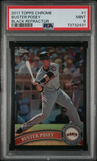 2011 Topps Chrome Buster Posey Refractor #1 card image