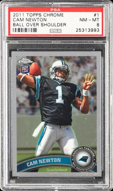 2011 Topps Chrome Cam Newton Ball Over Right Shoulder #1 card image