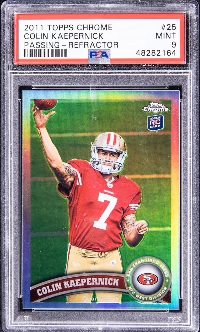 2011 Topps Chrome Colin Kaepernick Passing Refractor #25 card image