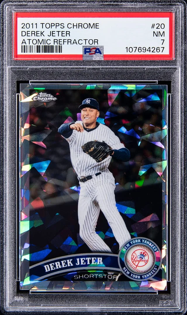 2011 Topps Chrome Derek Jeter Atomic Refractor #20 card image