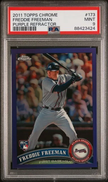 2011 Topps Chrome Freddie Freeman Gold Refractor #173 card image