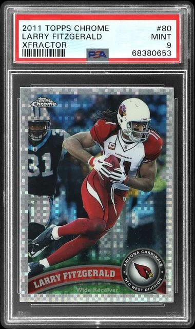 2011 Topps Chrome Larry Fitzgerald XFractor #80 card image