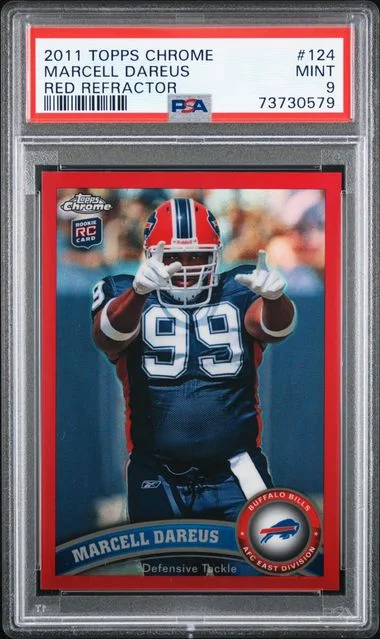 2011 Topps Chrome Marcell Dareus Red Refractor #124 card image