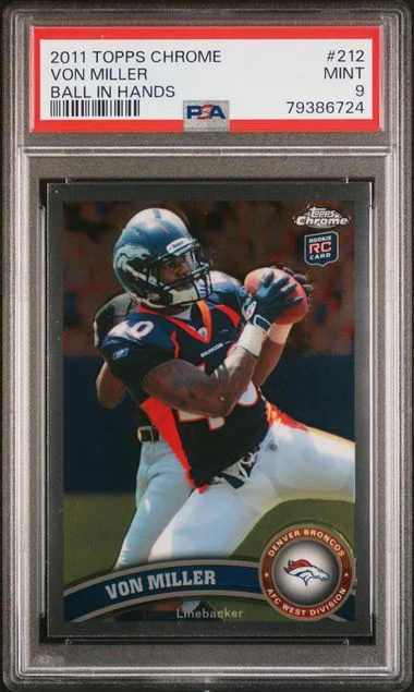 2011 Topps Chrome Von Miller Ball In Hands #212 card image