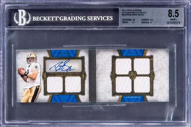 2011 Topps Drew Brees Supreme Autographed Six Relics #SASPR-DB card image