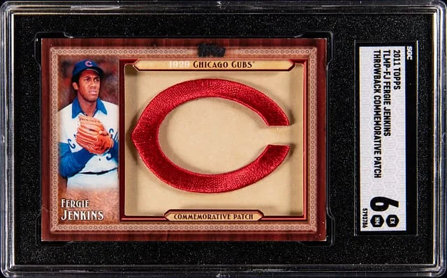 2011 Topps Fergie Jenkins Throwback Commemorative Patch #TLMP-FJ card image