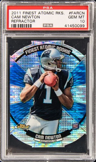 2011 Topps Finest Cam Newton Atomic Refractor #FAR-CN card image