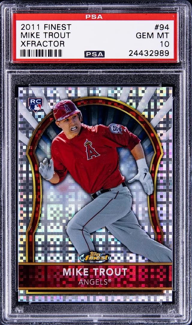 2011 Topps Finest Mike Trout Red Refractor #94 card image