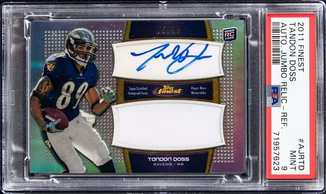 2011 Topps Finest Tandon Doss Autograph Jumbo Relic Refractor #AJRTD card image