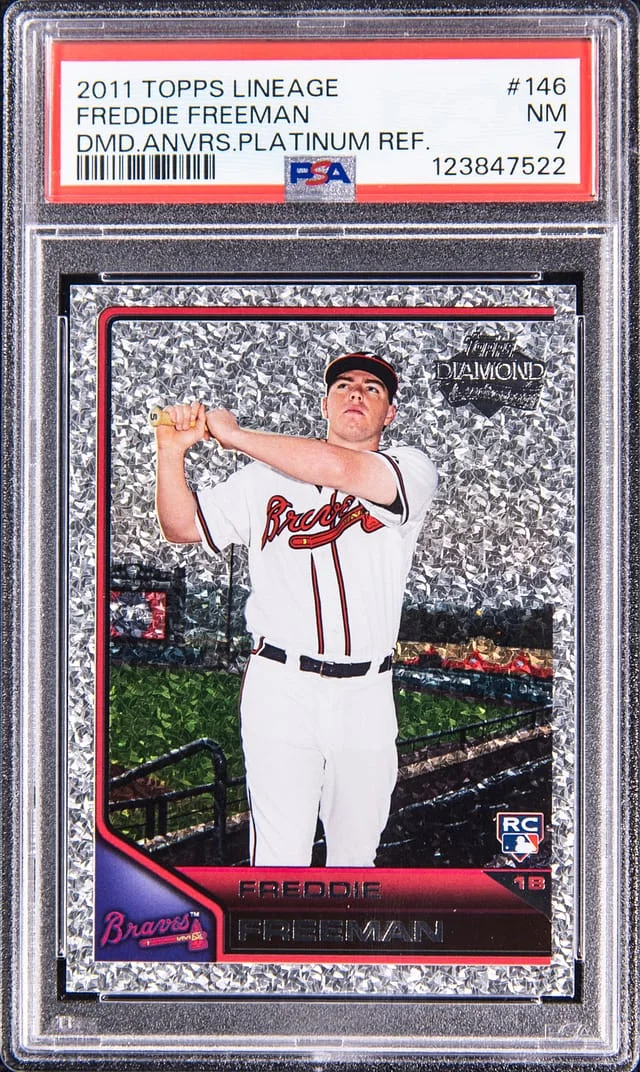 2011 Topps Freddie Freeman Lineage Diamond Anniversary Platinum Refractor #146 card image