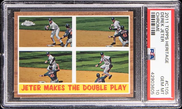 2011 Topps Heritage Chrome Derek Jeter #C105 card image