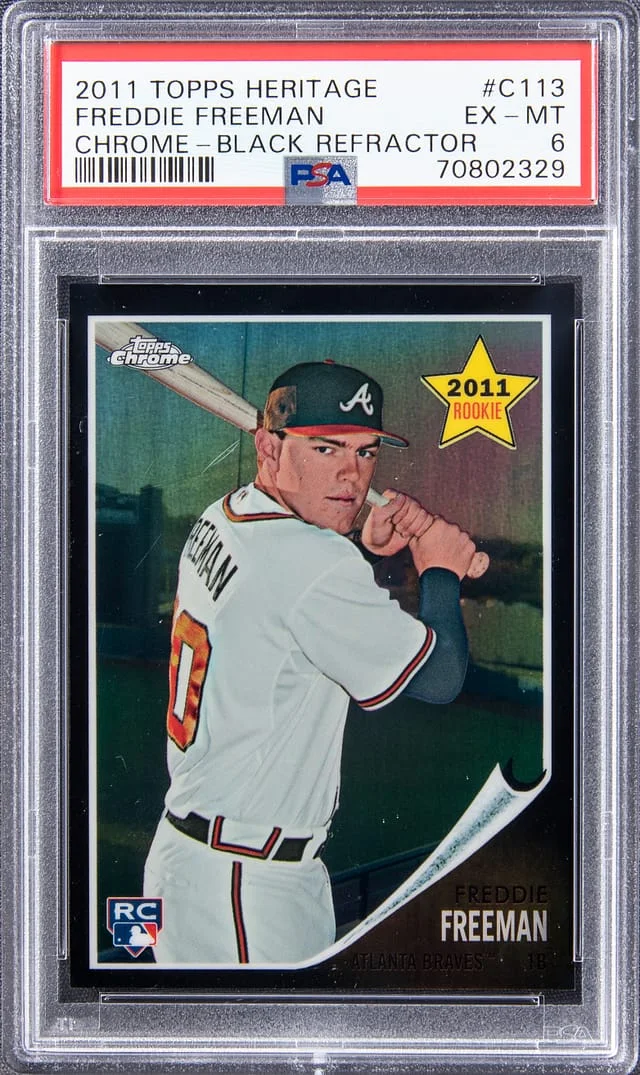 2011 Topps Heritage Chrome Freddie Freeman #C113 card image