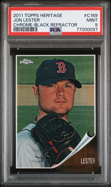 2011 Topps Heritage Chrome Jon Lester Black Refractor #C169 card image