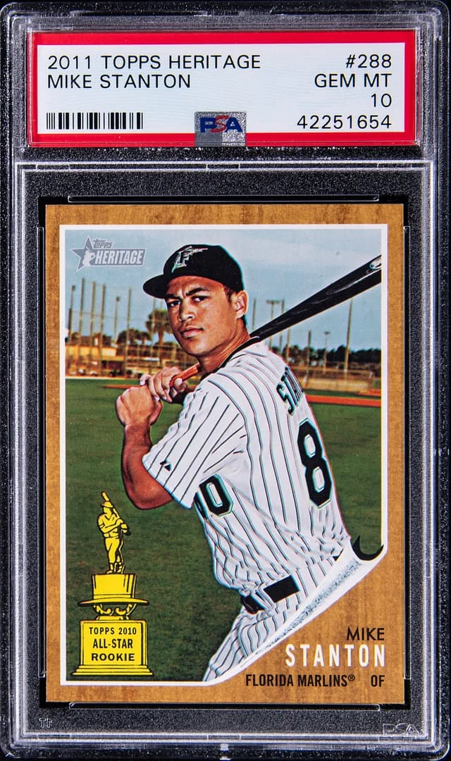 2011 Topps Heritage Giancarlo Stanton #288 card image