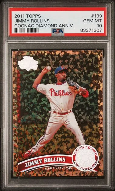 2011 Topps Jimmy Rollins Cognac Diamond Anniversary #199 card image