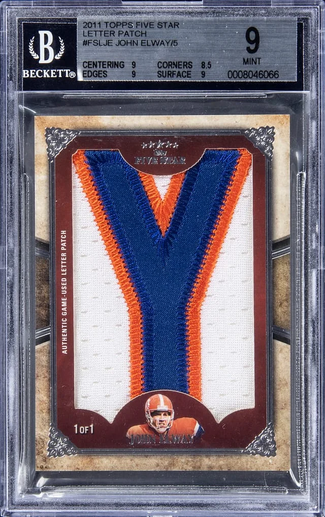 2011 Topps John Elway Five Star Letter Patch #FSLJE card image