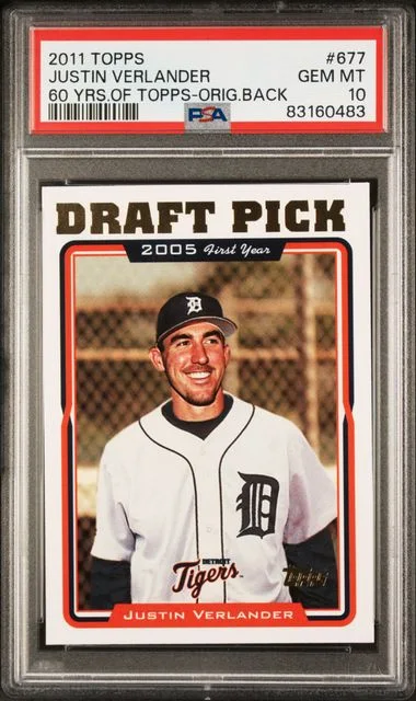 2011 Topps Justin Verlander 60 Years Of Topps-Original Backs #677 card image