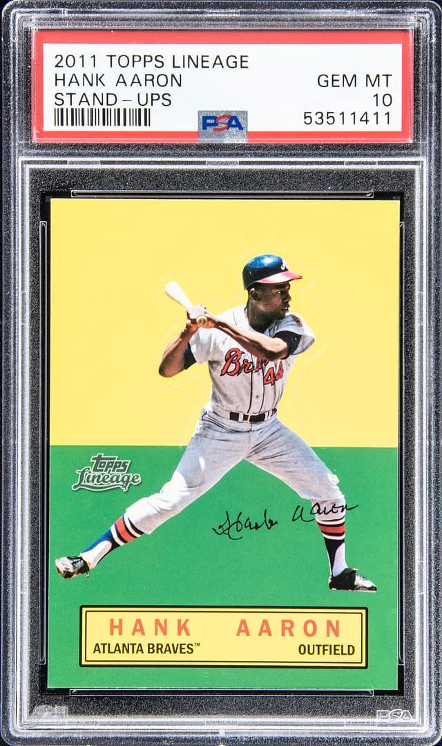 2011 Topps Lineage Stand-Ups Hank Aaron #no-number card image