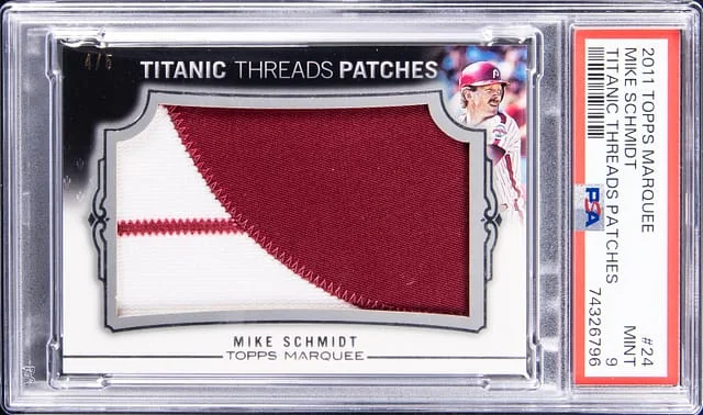 2011 Topps Mike Schmidt Marquee Titanic Threads Patches #24 card image