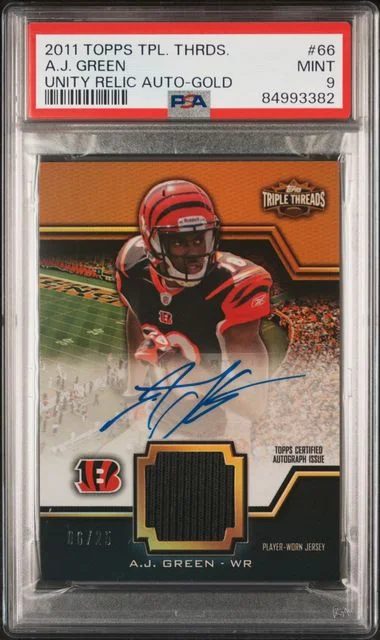 2011 Topps Triple Threads A.J. Unity Relic Autograph Gold #66 card image