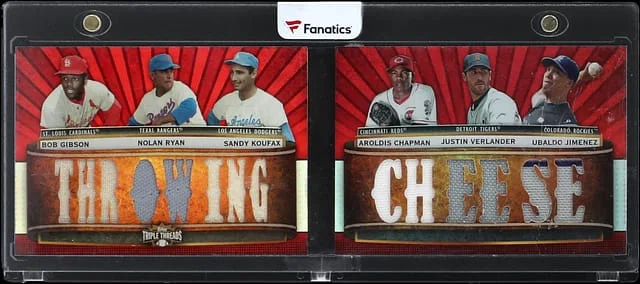 2011 Topps Triple Threads Bob Gibson/Nolan Ryan/Sandy Coufax Relic Double Combos #TTRDC-18 card image