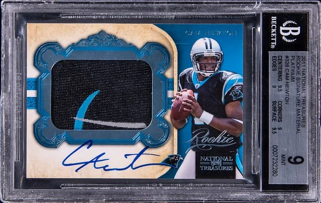 2011 Topps Triple Threads Cam Newton Signature Material Platinum #328 card image