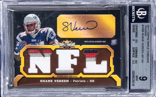 2011 Topps Triple Threads Shane Vereen Pigskin #109 card image