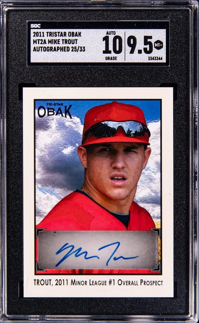 2011 Tristar Obak Autograph Mike Trout #MT2A card image
