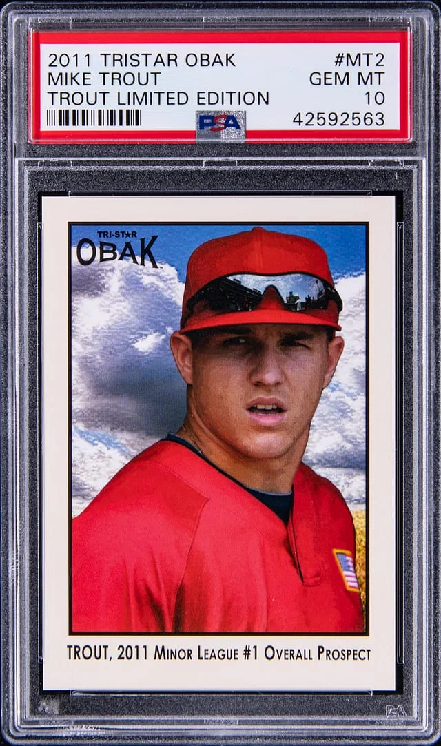 2011 Tristar Obak Trout Limited Edition Mike Trout #MT2 card image