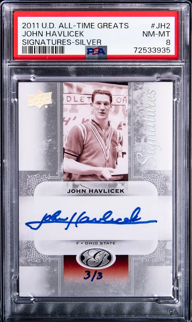 2011 UD All-Time Greats Signatures Silver John Havlicek #JH2 card image