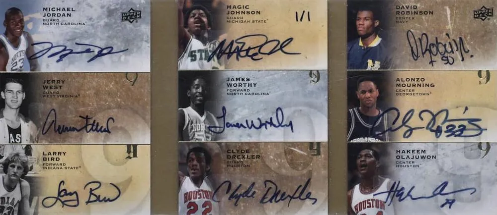 2011 Upper Deck All-Time Greats Michael Jordan Tri-Fold 9 Autographs #AT9-9 card image