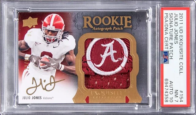2011 Upper Deck Exquisite Collection Julio Jones Signature Patch #154 card image