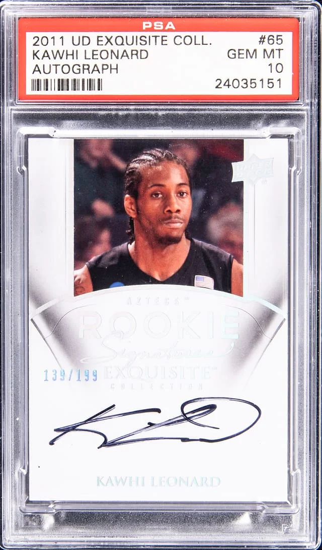 2011 Upper Deck Exquisite Collection Kawhi Leonard #65 card image