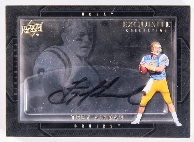 2011 Upper Deck Exquisite Collection Troy Aikman Dimensions Autograph #D-TA card image