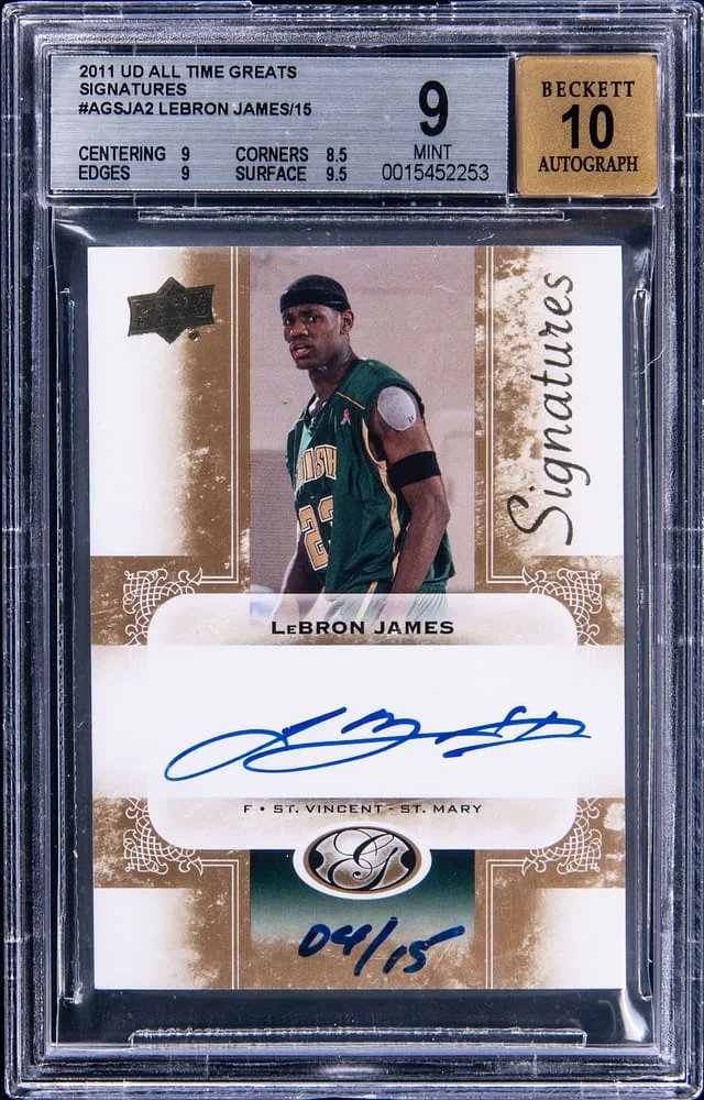 2011 Upper Deck LeBron James All-Time Greats Signatures #AGS-JA2 card image