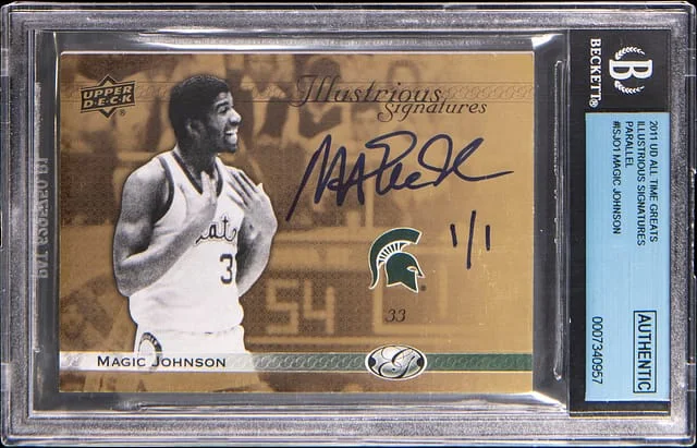 2011 Upper Deck Magic Johnson All Time Greats Illustrious Signatures #IS-JO1 card image