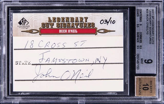 2011 Upper Deck SP Legendary Cuts Buck O'Neil #23 card image