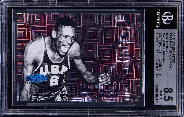 2012-13 Fleer Retro Bill Russell 97-98 Flair Legacy Row 0 Masterpiece #97FL-2 card image