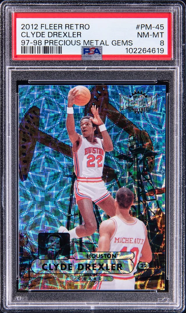 2012-13 Fleer Retro Clyde Drexler 97-98 Precious Metal Gems (PMG) #PM-45 card image