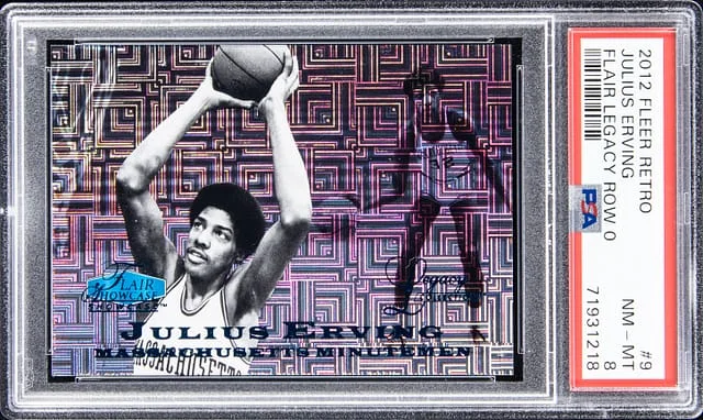 2012-13 Fleer Retro Julius Erving Flair Legacy Row 0 #9 card image