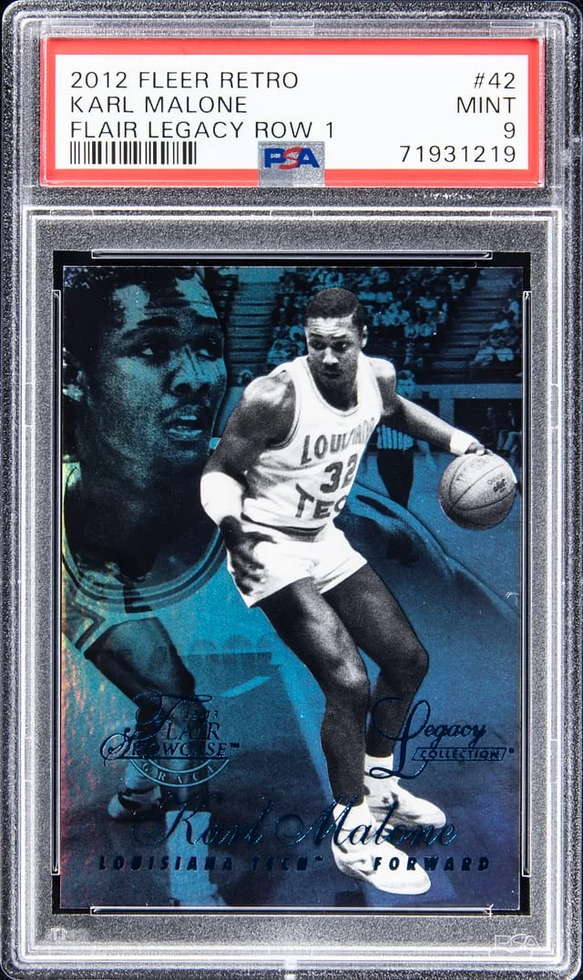 2012-13 Fleer Retro Karl Malone Flair Legacy Row 1 #42 card image
